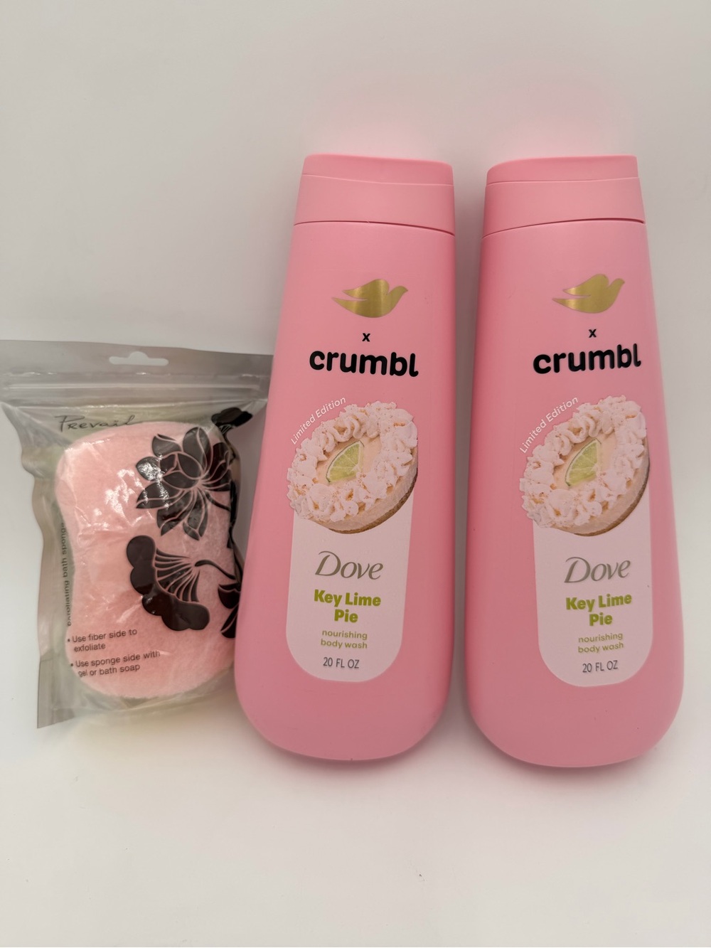 2 Pack Dove x Crumbl Key Lime Pie Nourishing Body Wash - Pink